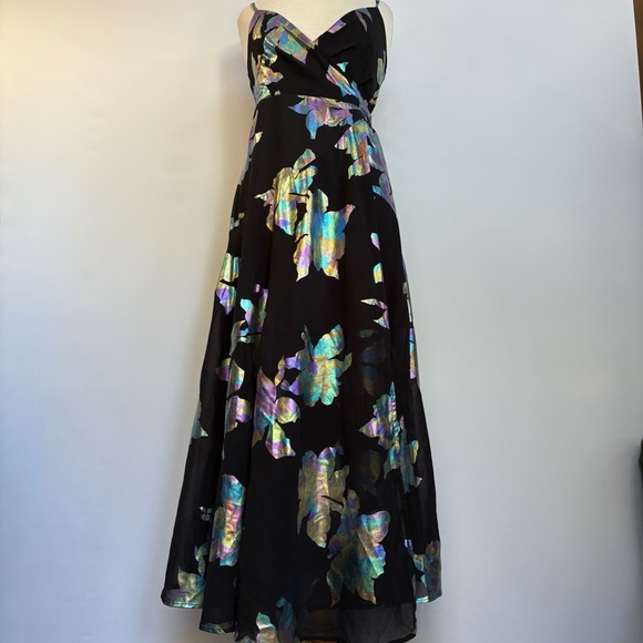 MWT Anthropologie Hutch Iridescent Floral Wrap Maxi Dress S Petite - Picture 10 of 17